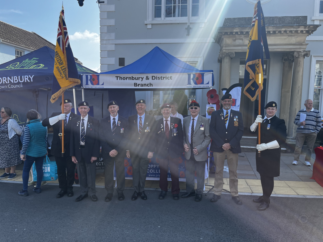 Thornbury RBL stall at VE Day commemorations 2025