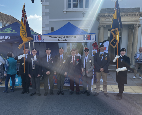 Thornbury RBL stall at VE Day commemorations 2025