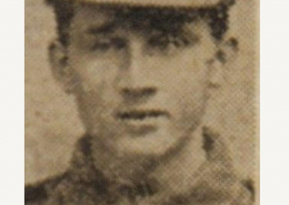 Sepia image of Arthur Fowler in his military uniform